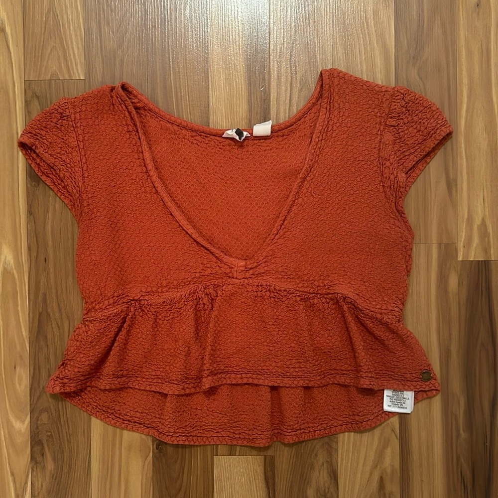 Burnt orange crop top from Roxy